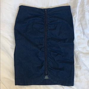 Luxury brand - Adjustable pencil blue jeans skirt